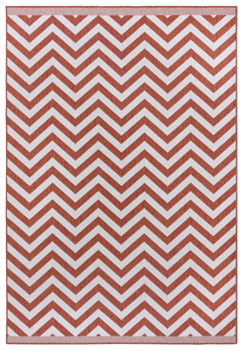 NorthRugs twin supreme palma cayenne Orange Living Room Striped Rug.