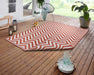 NorthRugs twin supreme palma cayenne Orange Living Room Striped Rug.