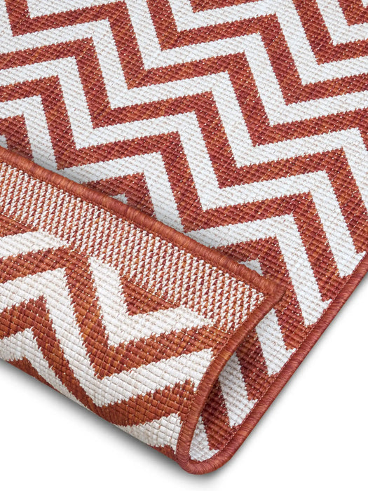 NorthRugs twin supreme palma cayenne Orange Living Room Striped Rug.