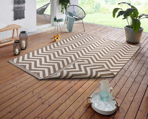 NorthRugs twin supreme palma linen Brown Living Room Striped Rug.