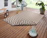 NorthRugs twin supreme palma linen Brown Living Room Striped Rug.