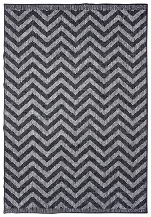 NorthRugs twin supreme palma night silver Grey Living Room Striped Rug.