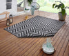 NorthRugs twin supreme palma night silver Grey Living Room Striped Rug.