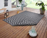 NorthRugs twin supreme palma night silver Grey Living Room Striped Rug.
