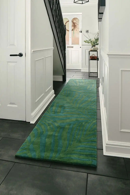 Woven Edge woven edge runners paradise c2 green Green Living Room Wool Rug.
