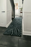 Woven Edge woven edge runners paradise c4 charcoal grey Grey, Black Living Room Wool Rug.