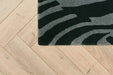 Woven Edge woven edge runners paradise c4 charcoal grey Grey, Black Living Room Wool Rug.