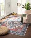 Likewise Matting persian classic parisa Blue, Multicoloured Living Room Moroccan Rug.