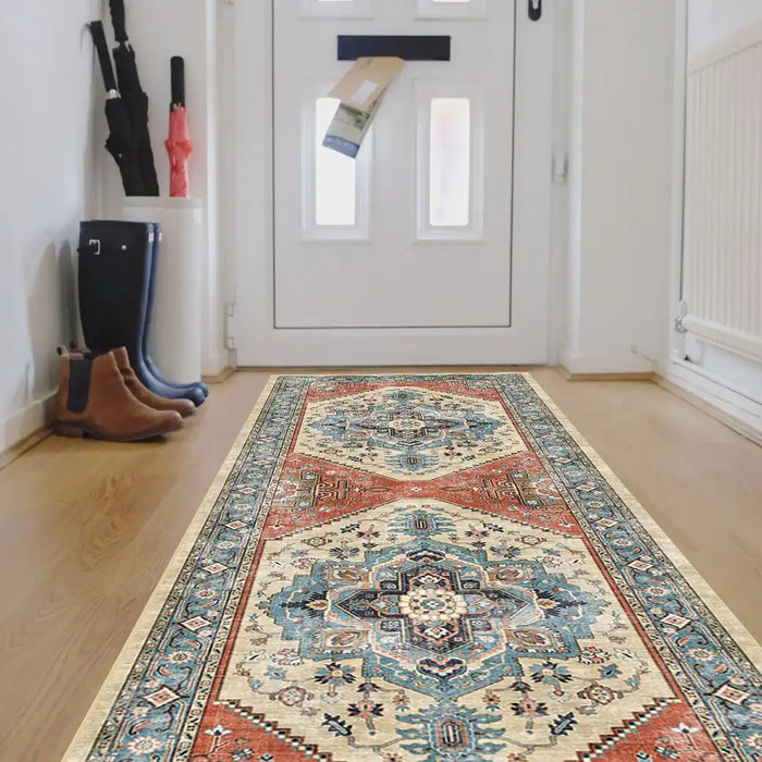 Likewise Matting persian classic parisa Blue, Multicoloured Living Room Moroccan Rug.