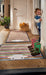 Hug Rug herdy peep stripe Multicoloured Outdoor  Washable Rug.