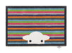 Hug Rug herdy peep stripe Multicoloured Outdoor  Washable Rug.