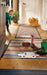 Hug Rug herdy peep stripe Multicoloured Outdoor  Washable Rug.