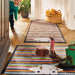 Hug Rug herdy peep stripe Multicoloured Outdoor  Washable Rug.