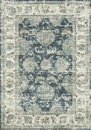 Likewise Matting silk road washable perla Blue Living Room Washable Rug.