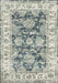 Likewise Matting silk road washable perla Blue Living Room Washable Rug.