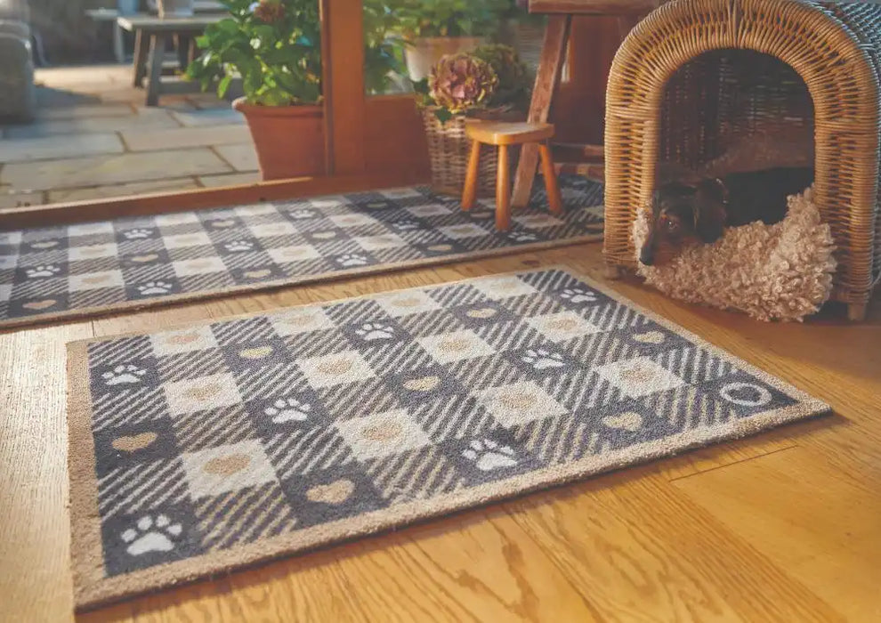 Hug Rug hug rug pet pet check Multicoloured Kitchen  Doormat Rug.