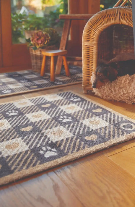 Hug Rug hug rug pet pet check Multicoloured Kitchen  Doormat Rug.