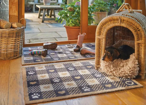 Hug Rug hug rug pet pet check Multicoloured Kitchen  Doormat Rug.