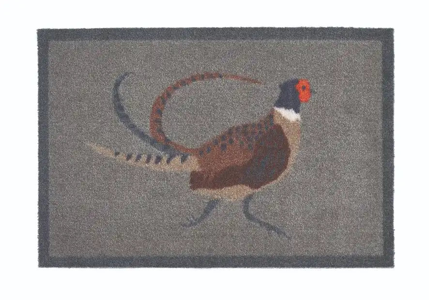 My Mats nylon indoor pheasant Brown, Grey, Multicoloured Kitchen  Washable Rug.