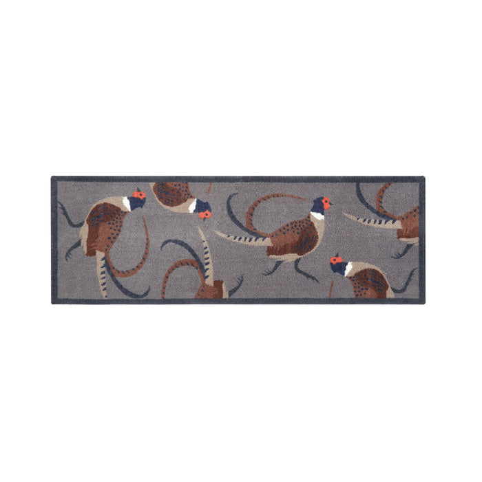 My Mats nylon indoor pheasant Brown, Grey, Multicoloured Kitchen  Washable Rug.