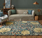 Morris & Co morris and co pimpernel indigo 028818 Multicoloured Living Room Wool Rug.