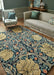 Morris & Co morris and co pimpernel indigo 028818 Multicoloured Living Room Wool Rug.