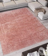Homemaker lagom pink Pink Living Room Shaggy Rug.