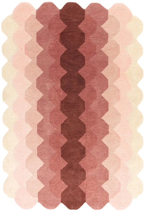 Asiatic hive teal pink Pink, Cream Living Room Natural Fibre Rug.