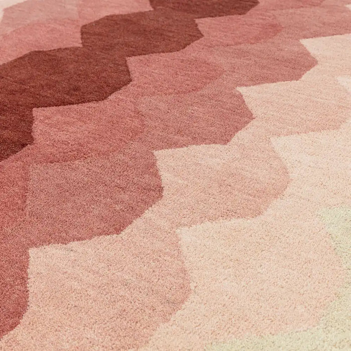 Asiatic hive teal pink Pink, Cream Living Room Natural Fibre Rug.