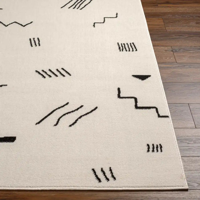 Surya pss piper 2356 white Cream Living Room  Rug.