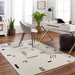 Surya pss piper 2356 white Cream Living Room  Rug.
