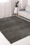 Homemaker snug melrose plain charcoal Grey Living Room Geometric Rug.