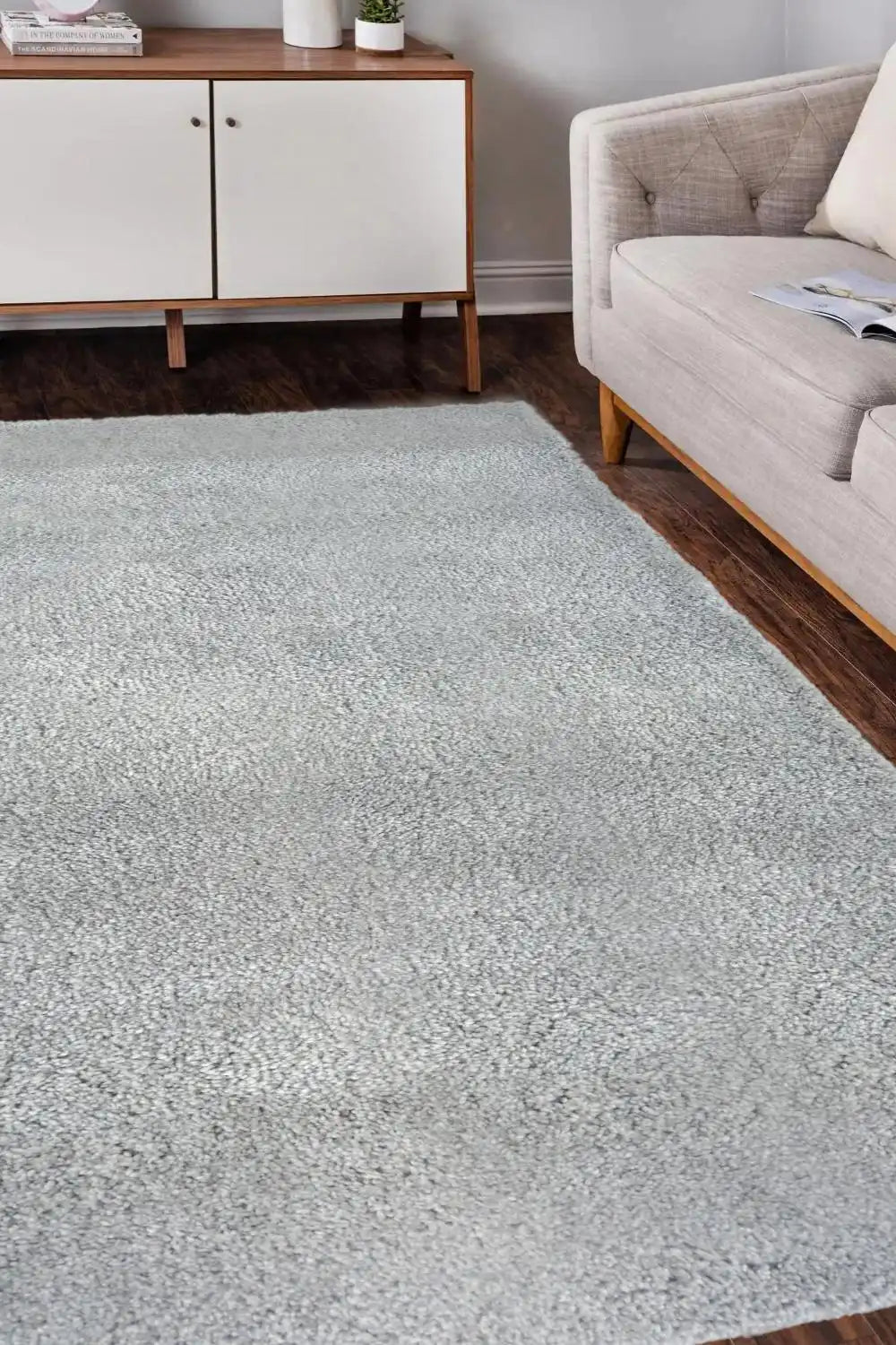 Grey Rug Alone Snug Melrose Plain Grey Rug | Stain Resistant & Hard-wearing ...