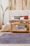 Homemaker snug melrose plain lilac Purple Living Room Geometric Rug.