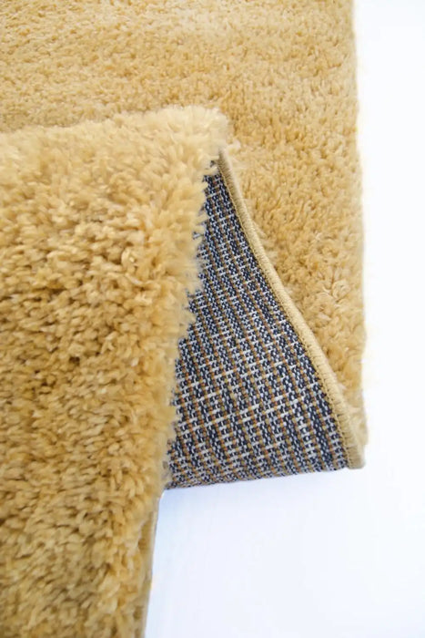 Homemaker snug melrose plain ochre Yellow Living Room Geometric Rug.