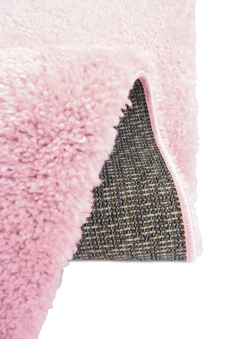Homemaker snug melrose plain pink Pink Living Room Geometric Rug.