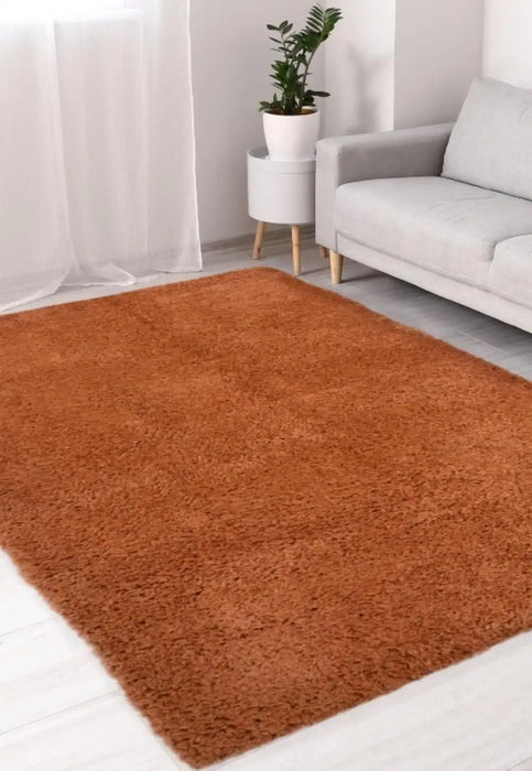 Homemaker snug melrose plain terra Teal Living Room Geometric Rug.