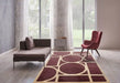 Asiatic metro plum Purple, Red Living Room Wool Rug.