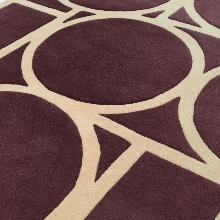 Asiatic metro plum Purple, Red Living Room Wool Rug.