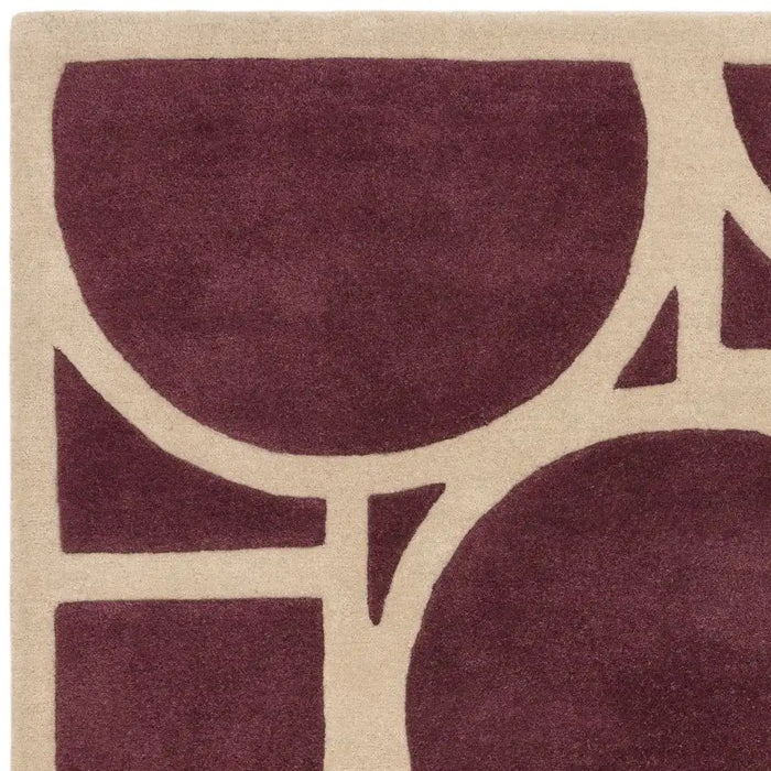 Asiatic metro plum Purple, Red Living Room Wool Rug.