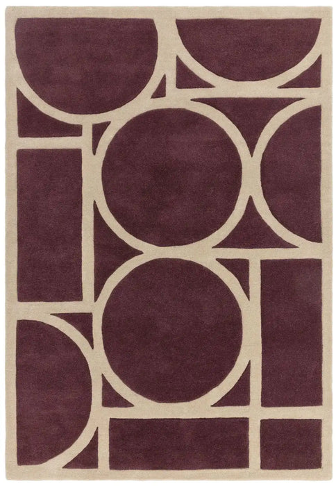 Asiatic metro plum Purple, Red Living Room Wool Rug.
