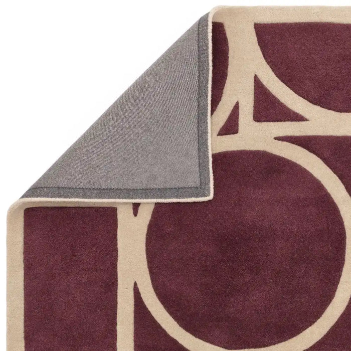 Asiatic metro plum Purple, Red Living Room Wool Rug.