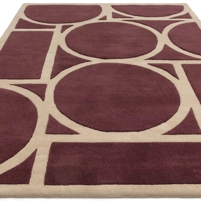 Asiatic metro plum Purple, Red Living Room Wool Rug.