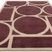 Asiatic metro plum Purple, Red Living Room Wool Rug.