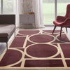 Asiatic metro plum Purple, Red Living Room Wool Rug.