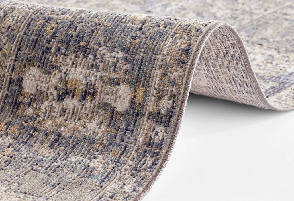 Nouristan cairo port cream blue Blue, Cream Living Room Moroccan Rug.