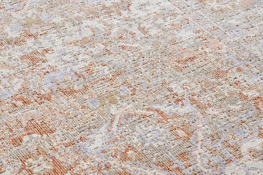 Nouristan cairo port cream red Multicoloured, Red, Cream Living Room Moroccan Rug.