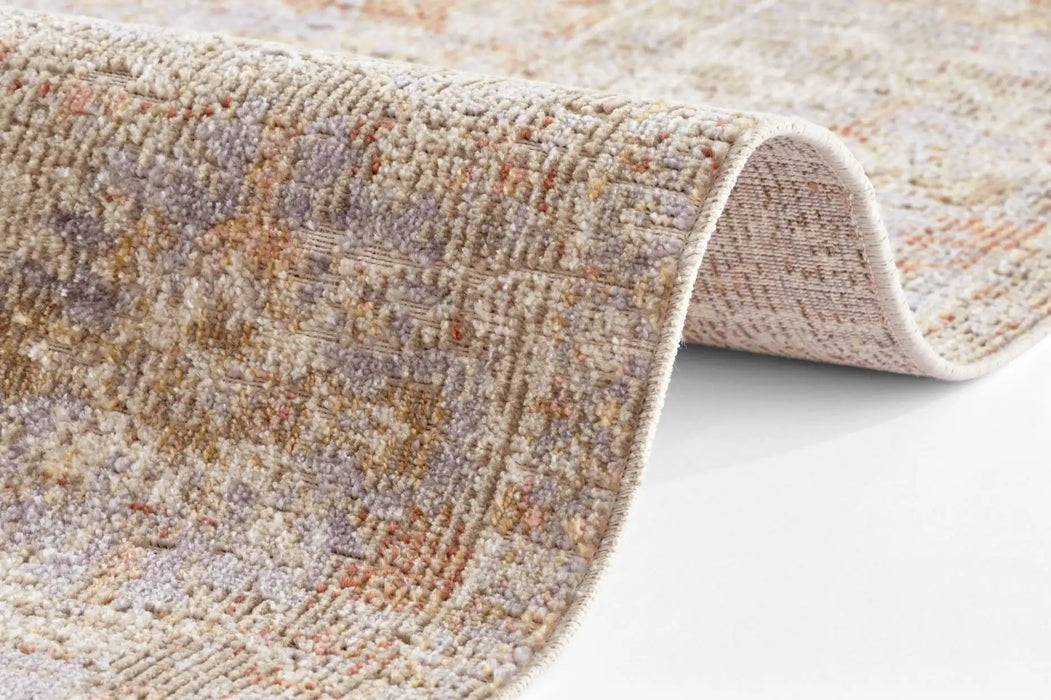 Nouristan cairo port cream red Multicoloured, Red, Cream Living Room Moroccan Rug.