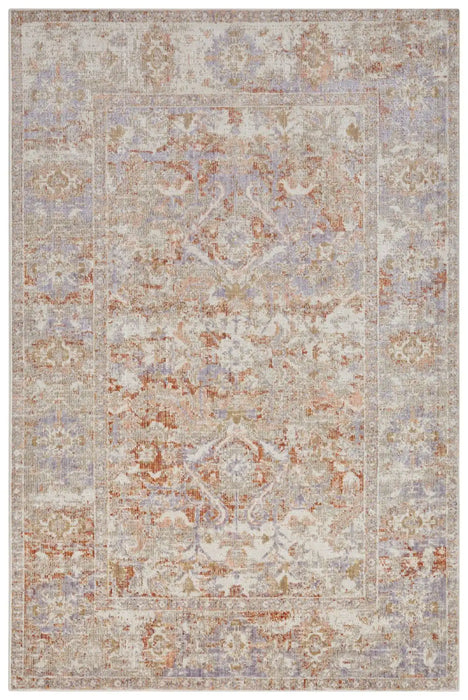 Nouristan cairo port cream red Multicoloured, Red, Cream Living Room Moroccan Rug.
