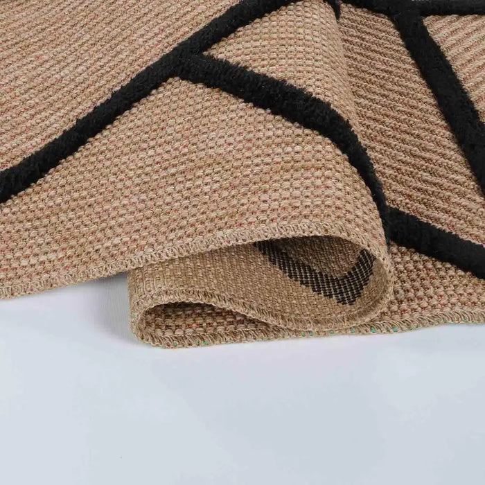 Serdim Rugs harper outdoor prism black Brown, Black Living Room Natural Fibre Rug.